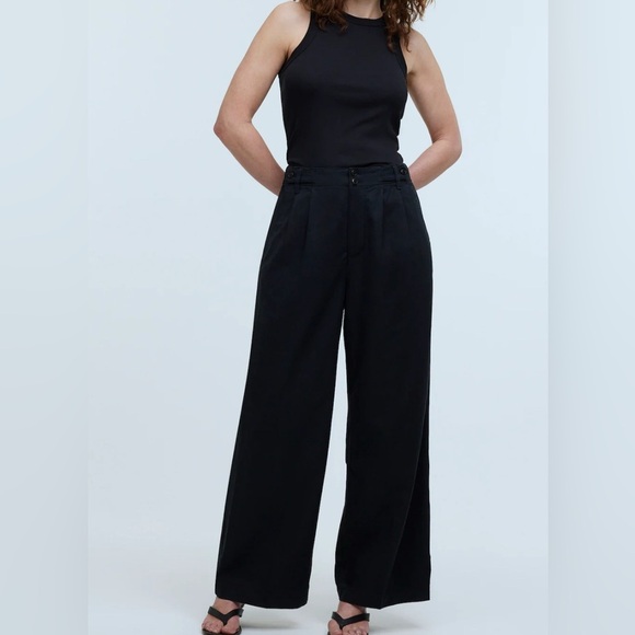 Madewell The Tall Curvy‎ Harlow Wide-Leg Pant in Drapey Twill Suze 14T - Picture 2 of 13